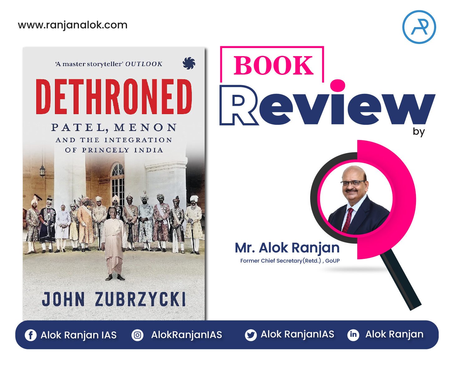 I just finished reading “Dethroned-Patel, Menon and the integration of princely India” by John Zubrzyck